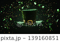 Loop Festive Green Top Hat adorned with Shamrocks designed for a wonderful St. Patricks Day Celebration 139160851