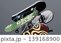 Cartoon skateboard, sports activity, 3d rendering. 139168900