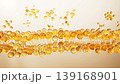 Transparent golden bilayer membrane with cosmetics molecules, 3d rendering. 139168901