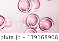 Transparent pink cell with biotechnology and cosmetic concept, 3d rendering. 139168908