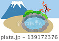 一段動畫，展現了從俯瞰富士山的露天浴池中升騰起的蒸氣。 139172376