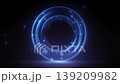 Futuristic Neon Circular Frame Background with Glowing Rings Loop 139209982