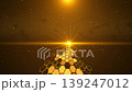 4K dark grey abstract luxury background with golden lines pattern and hexagon shape motion design. Seamless looping animation 139247012