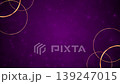 Circle geometric luxury Podium purple frame stage rays sparks. particles glowing confetti animation background. 139247015