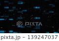 Science and technology abstract glitch background, random numbers and letters with arrow symbols 139247037