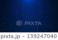Blue digital space sci fi tunnel metaverse Technology digital cyberspace, HUD wireframe concept. big data 139247040