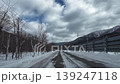 POV Driving on Winter Road with Snow Fence in Hokkaido Japan 139247118