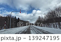 POV Driving on Straight Snowy Winter Road in Tomamu Hokkaido Japan 139247195
