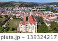 Drone view of the Chapel of Our Lady of Pipet in Vienne, France 139324217