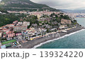 Drone shot of Vietri sul Mare town on Amalfi Coast, Campania, Italy 139324220