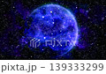 Nebula gas enveloped in blue light and the glittering universe 139333299