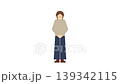 扁平化插畫動畫：女人鞠躬 139342115