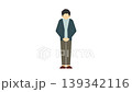 扁平化插畫動畫：男人鞠躬 139342116