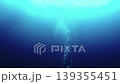 Diver bubbles gracefully rise from the deep blue water to the shimmering surface (Futo) 139355451