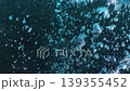 The contrast between the bubbles rising from the water from a diver and the deep blue sky (Futo) 139355452