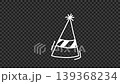 festive hat doodle animation with transparent background 139368234