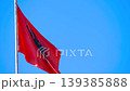 Albania flag waving in the wind 139385888
