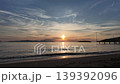 Magnificent sunset on a cloudy day over the Aegean Sea in autumn 139392096