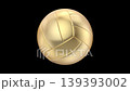 Golden volleyball ball on black background 139393002