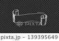 Retro ribbon doodle style chalk 139395649