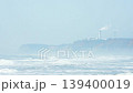 Clear skies and rough waves amid sea fog at Byobugaura, Choshi City, Chiba Prefecture. 139400019
