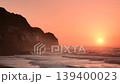 Sunrise over the sea at Byobugaura, Asahi City, Chiba Prefecture. 139400023