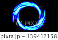 Blue rotating particles of light, loop 139412158