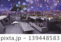 research observatory with instrument array and consoles, sensor panels, satellite antenna, data displays, spectral imaging equipment under starfield research observatory with instrument array and consoles, sensor panels, satellite antenna, data displays, spectral imaging equipment under starfield 139448583