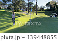 Woman Practicing Golf Swing Outdoor Sport Woman Practicing Golf Swing Outdoor Sport 139448855