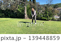 Woman Practicing Golf Swing Outdoor Sport Woman Practicing Golf Swing Outdoor Sport 139448859