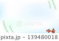 A refreshing 15-second looping animation featuring goldfish swimming and aquatic plants swaying in a pale blue water surface. 139480018