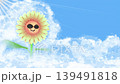 A sunflower character resembling a face-changing ritual (loop material for adding text) 139491818