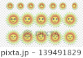 Sunflower character set - Loop material for creating frames 139491829