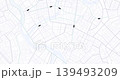 Glowing digital city map interface showing moving navigation routes and traffic data 139493209