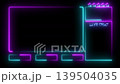 Neon glowing gaming overlay for live streaming light frames and a central digital particle sphere on a dark background Neon glowing gaming overlay for live streaming light frames and a central digital particle sphere on a dark background 139504035