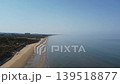 車が通れる能登千里浜の海岸線の空撮 139518877