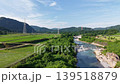 石川県を流れる手取川の空撮 139518879
