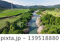石川県を流れる手取川の空撮 139518880