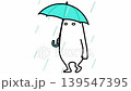 Loop animation of a person walking with an umbrella. 139547395