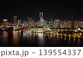 無人機拍攝的橫濱港未來夜景空拍畫面。 139554337