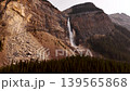 Cinematic aerial view of Takakkaw Falls, one of Canada's highest waterfalls, plunging from Daly Glacier in Yoho National Park, British Columbia, Canada. Typical High quality 4k footage 139565868