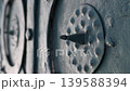 forged steel shield with a sharp spike  139588394