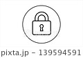Minimal Padlock Security Icon Animation on White Background Loop 139594591