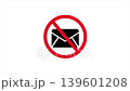 No Email Prohibition Sign Animation Over Envelope Icon Indicating No Mail Or No Messages Allowed 4K Loop Animation 139601208
