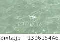 background with blue ripples and waves on the water surface. Waves reflecting light, a swimming pool, sea, ocean. Clear water, splashes, waves, viewed from above. Summer vacation, relaxation, weekend 139615446