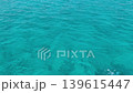 background with blue ripples and waves on the water surface. Waves reflecting light, a swimming pool, sea, ocean. Clear water, splashes, waves, viewed from above. Summer vacation, relaxation, weekend 139615447