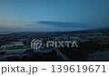 Toyama Bay as seen from the hills of Uozu City at dusk. 139619671