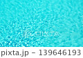 blue water waves on surface of swimming pool, slow motion  139646193