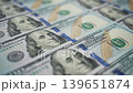 Close up of hundred dollar bills moving downwards. Concept of cash flow, money earnings and business success with US currency background 139651874