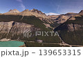 Majestic mountain peaks, glaciers, turquoise lakes along the scenic Icefields Parkway between Banff and Jasper National Parks, Alberta, Canada. Road trip in Canada. Rocky mountains. 4k footage 139653315